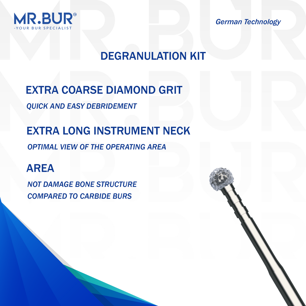 MR.BUR description of degranulation kit on a white background