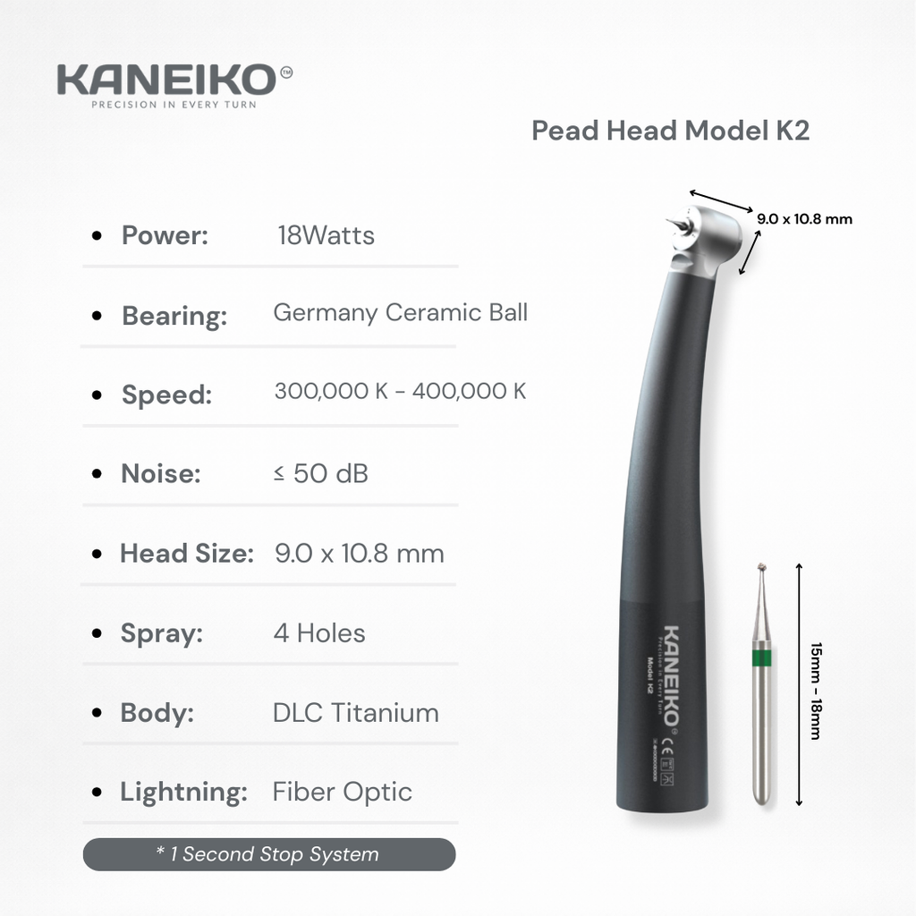Kaneiko Pead Head Model K2 with specifications on a white background
