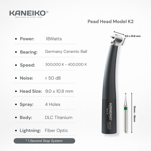 Kaneiko Pead Head Model K2 with specifications on a white background