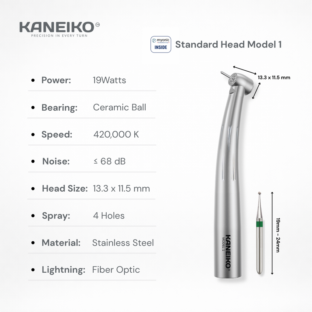 Kaneiko standard head model 1 with specifications on a white background