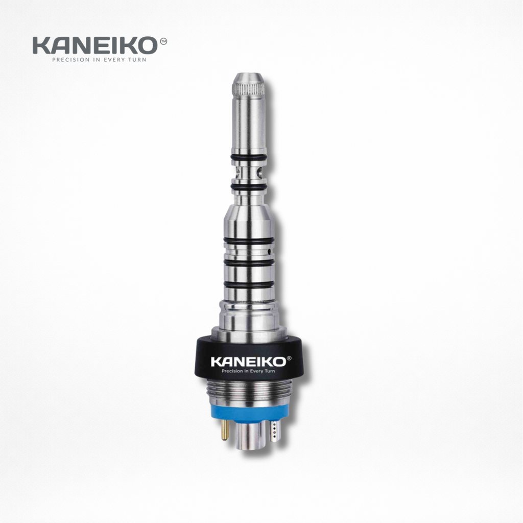 Kaneiko KL6 6-hole KaVo®-compatible dental quick coupling with stainless-steel construction for secure high-speed handpiece connection and fiber-optic light transmission.