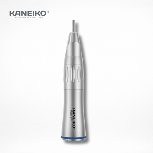 Kaneiko Model S100 non-optic straight low-speed dental handpiece with stainless steel body and Ø2.35 mm HP bur compatibility.