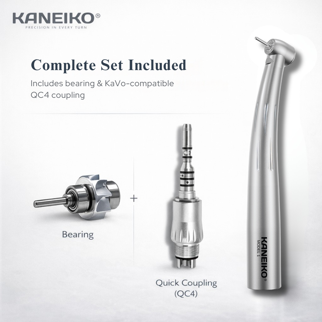 Kaneiko Standard Head Motor Model 1 set with bearing and KaVo-compatible QC4 quick coupling included